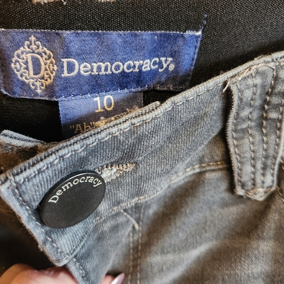 DEMOCRACY GRAY STRETCH MID RISE DENIM "AB-SOLUTION" JEAN SIZE 10 EUC - Picture 7 of 7